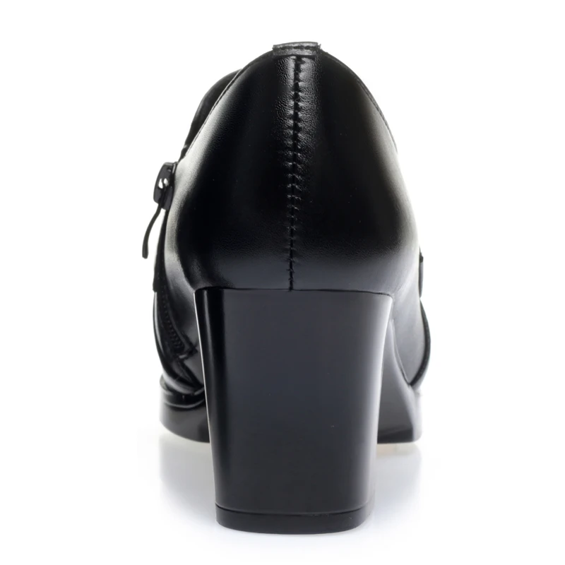 AIYUQI Women's Dress Shoes Large Size Spring Genuine Leather Women High Heels Platform Office Shoes Ladies