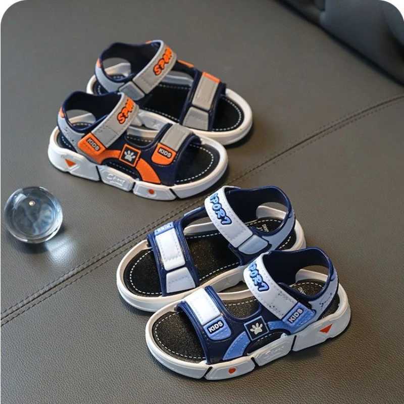 Sneakers Childrens Summer Boys Rubber Sandals Baby Shoes Kids Flat Child Beach Shoes Sports Soft Non-slip Casual Toddler Sandals H241221