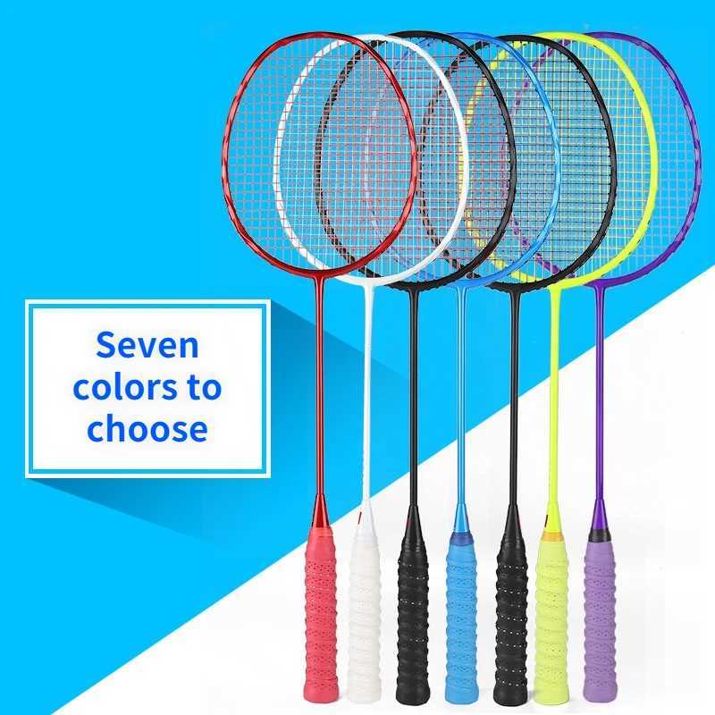 5U professional carbon integrated badminton racket ultra light offensive single shutter racket used for game training weighing up to 32 poundsW241221