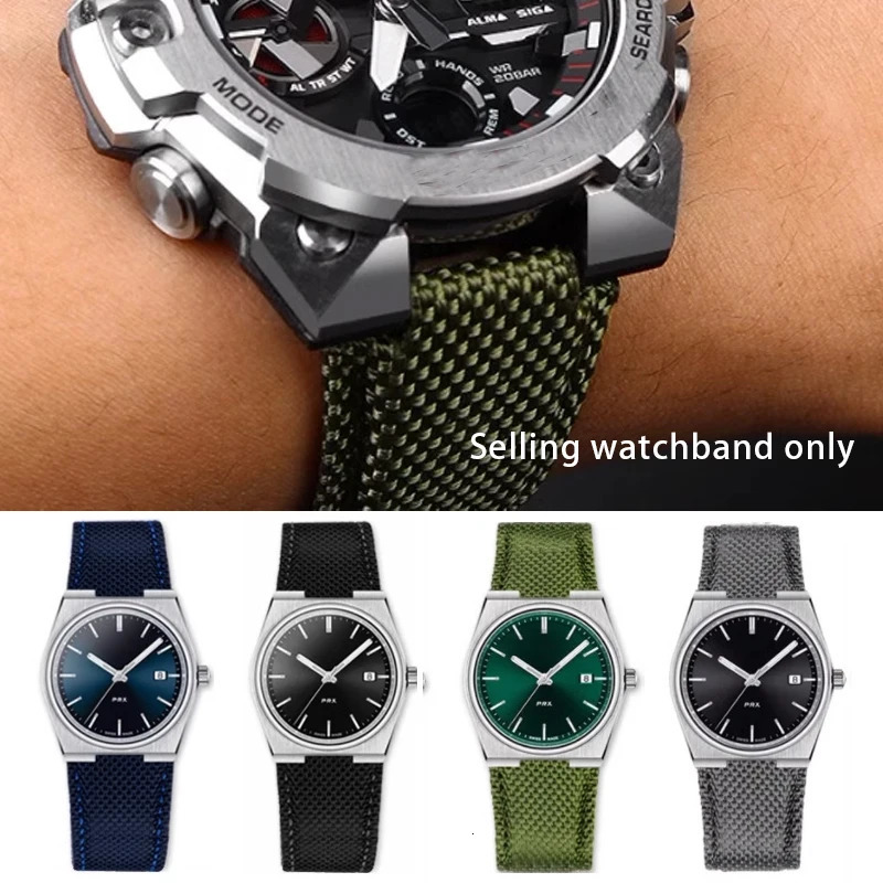 12mm Convex Mouth Nylon Watchband For Series Strap Super Player T137.407/410 Nylon Men Wristband Bracelet 241220