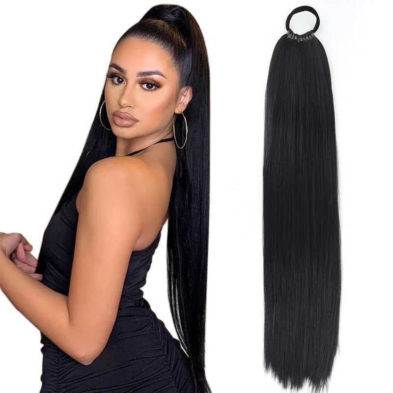 Synthetic Ponytail Extension Pony Tail With Hair Tie Long Yaki Straight Braiding Hair Ponytail DIY Braided For Women Daily LifeXJ241221