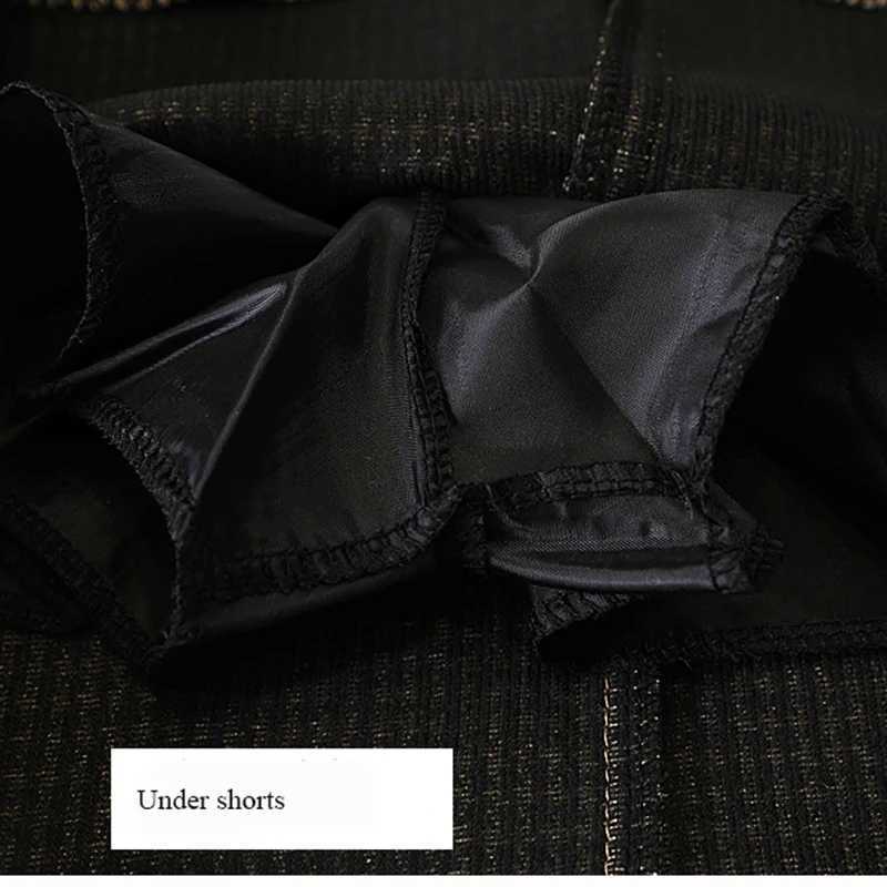 Chic Plaid Thick Woolen Mini Skirts Women Winter New 2023 High Waist Slim Double Pockets Black Gray Faldas jer OLXJ241221