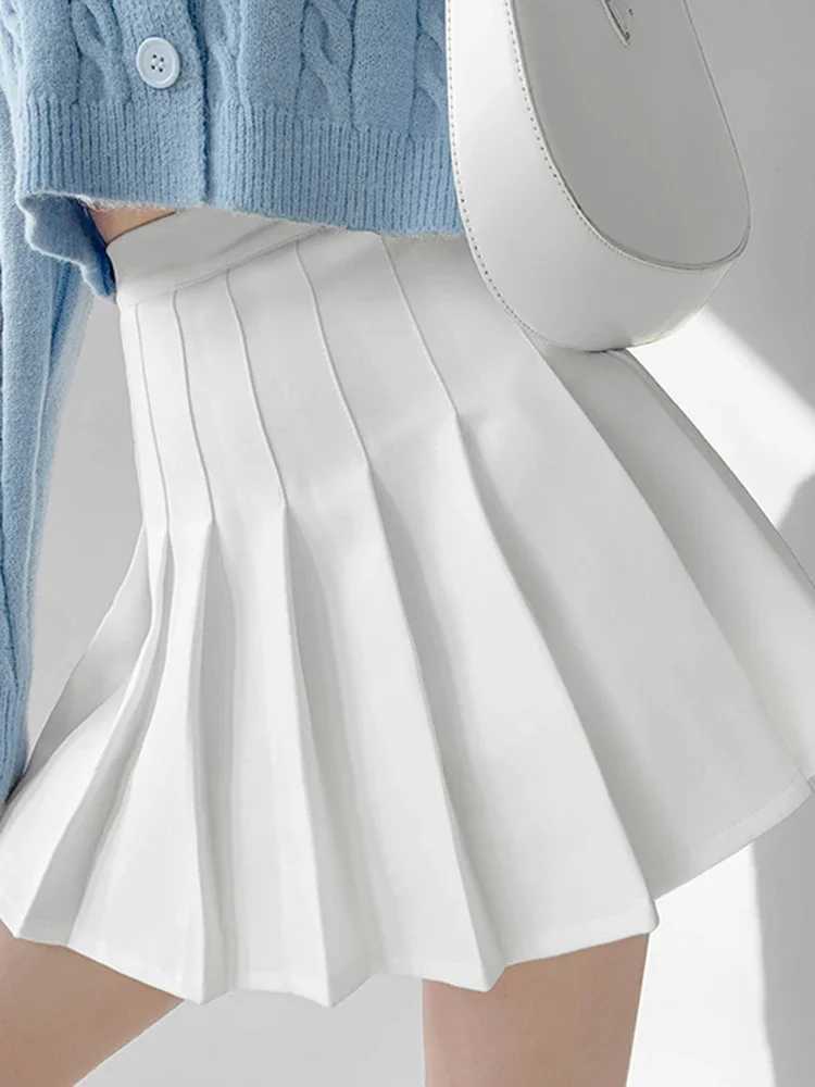AOSSVIAO Sexy Women Pleated Skirts High Waist Summer Vintage Mini Skirts Korean Tennis dent White Designed Dance SkirtXJ241221