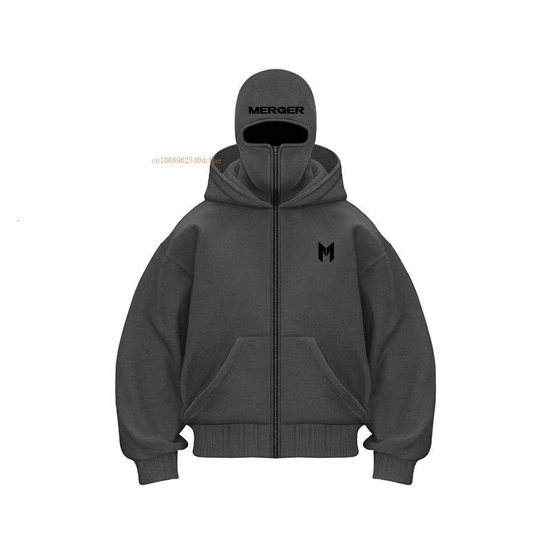 Double Hooded Zipper Cardigan Men Women Winter High Street Loose Couple Jacket Ins New Tide Letters Embroidery Sports Hoodie