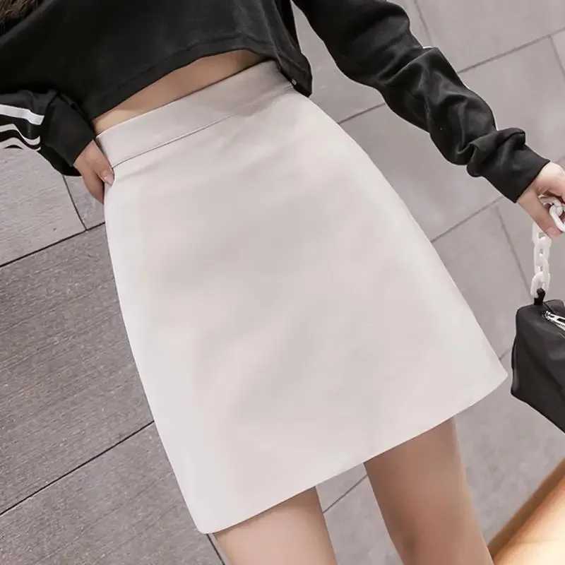 Green Fashion Bury Short Skirt A- Line Skirt High Kidney Autumn Woman Skirts Faldas JupeXJ241221