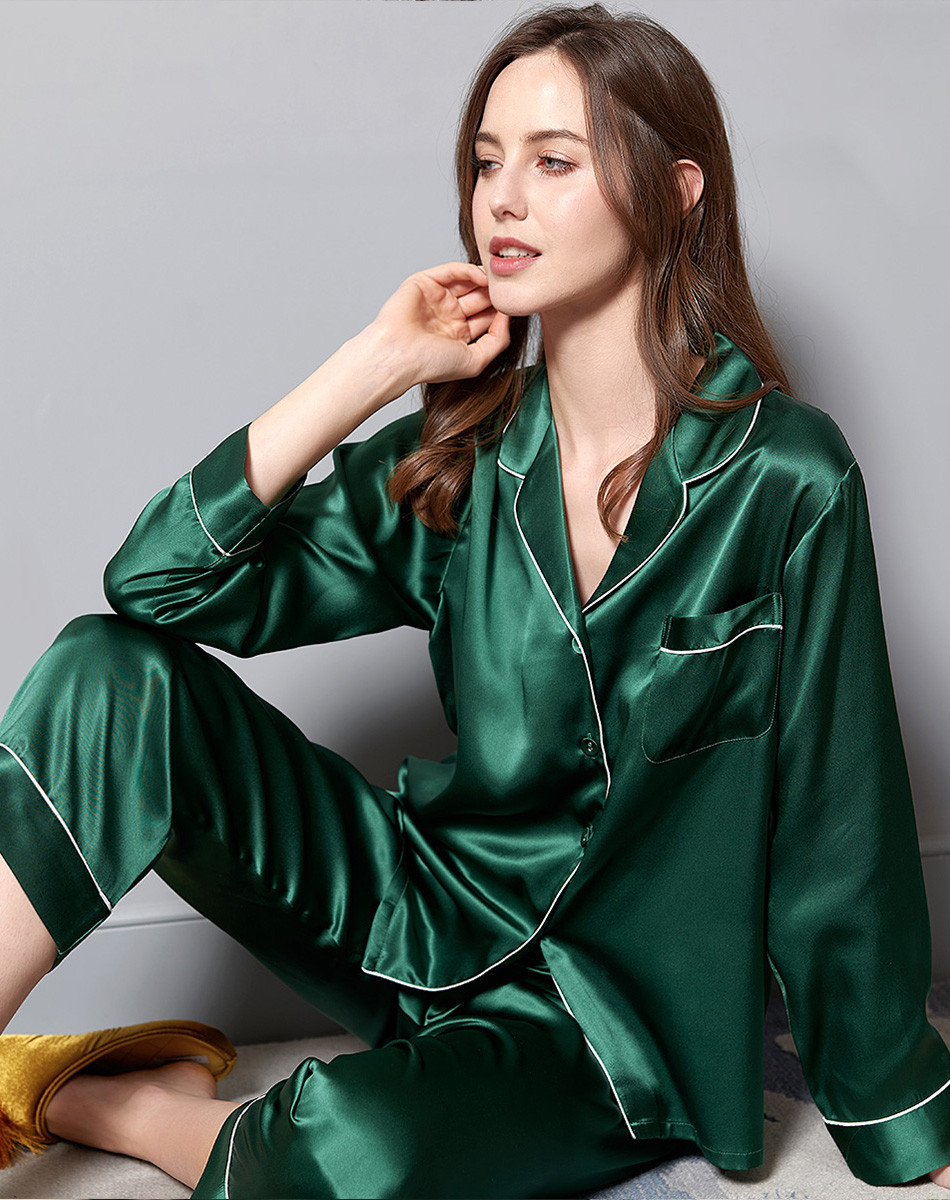 Soft Silken Women's Evening Wear Classic Nightie and Paired Bathrobe Set