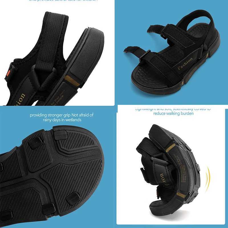 Sneakers Summer Beach Children Sandals Fashion Shoes Casual Lightweight Non-slip Soft Bottom Boys Comfortable Water Shoes High Quality H241221