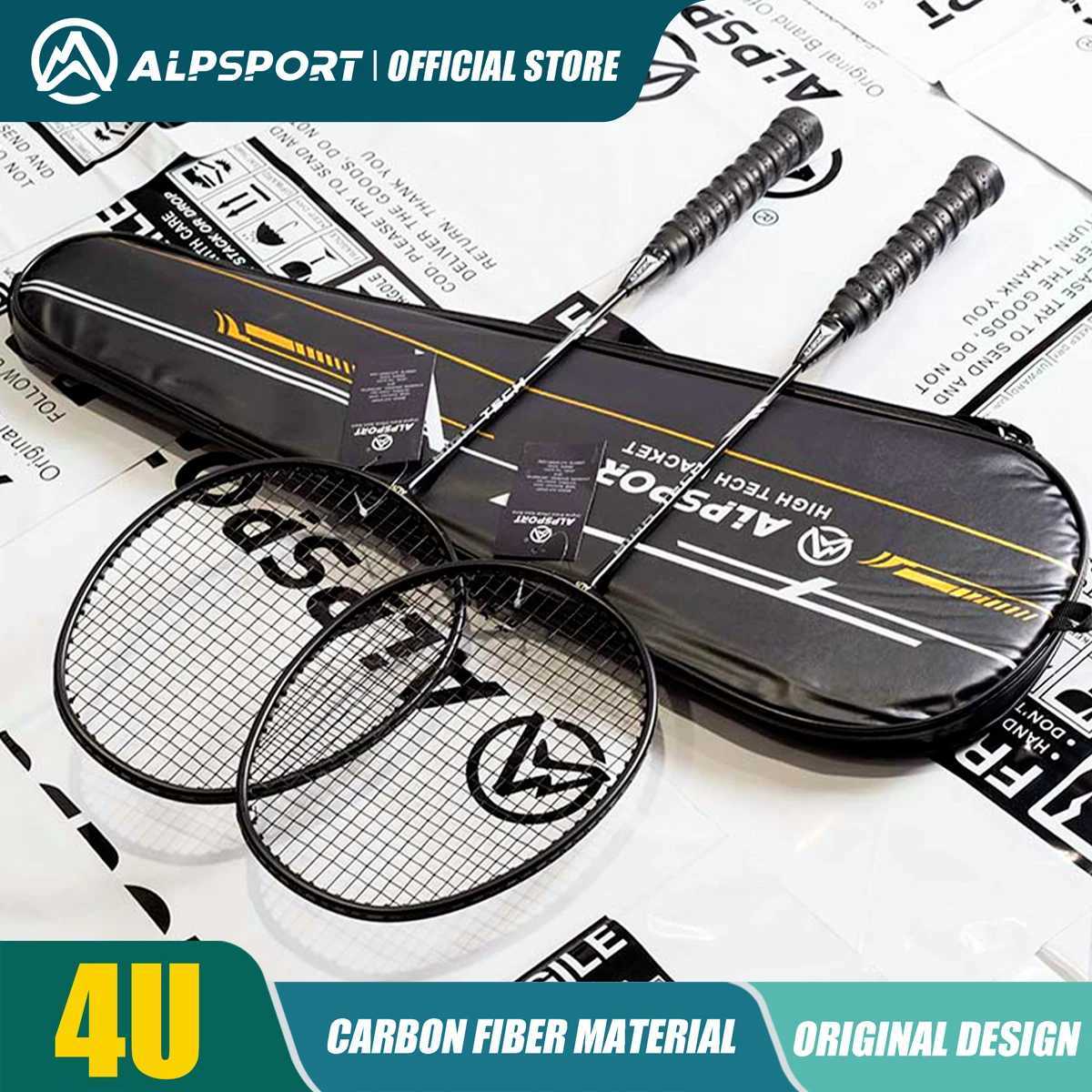 Alpsport Rr 4U 2PCS/Batch Ultra Light Offensive Maximum 25 Pound Carbon Fiber+Titanium Badminton Stand Including Bag ChordW241221