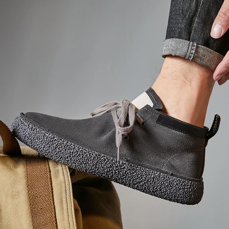 Classic retro mens cowhide leather casual shoes handmade shoes lace sole soft cushion daily commuting driving mens shoes 241213