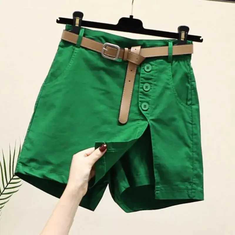Women High Waist Shorts Summer Skirt Shorts High Waist Skirt Shorts with Side Split Pockets Above Knee Length for FeXJ241221