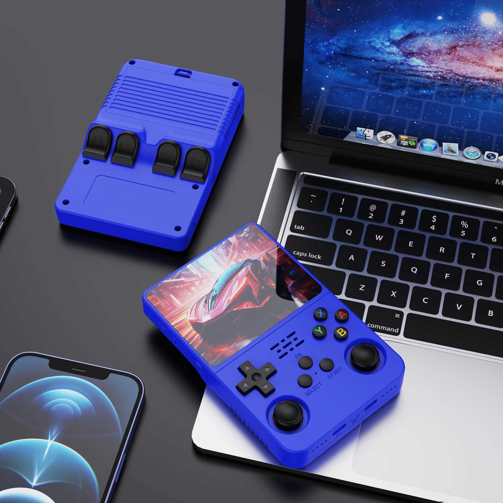 BOYH Open Source R36S Retro Handheld Game Console Linux System 3.5 Inch IPS Sn Portable Pocket Video Player 64GB Game gift Z241219