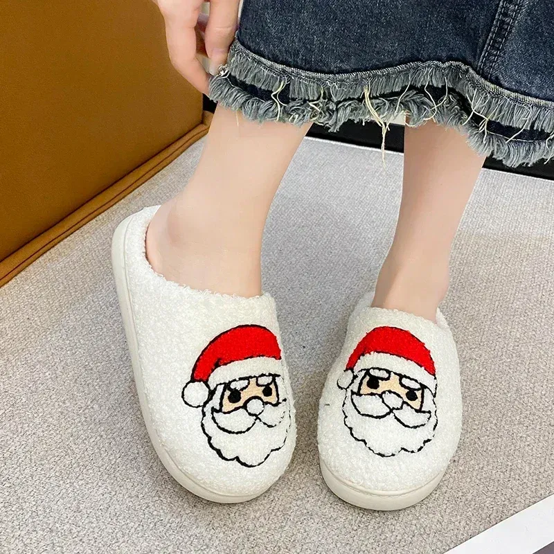 Smile Pumpkin Halloween Women's Slippers Winter Indoor Cartoon Comfort Home Bedroom Soft Causal Flat Plush Shoes for zhanyishengli