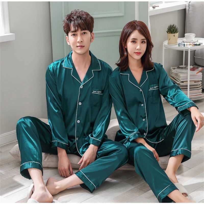 Pajama set for men and women 2-piece shirt and pants family clothing couples green pajamas intimate underwear pajamas W241221