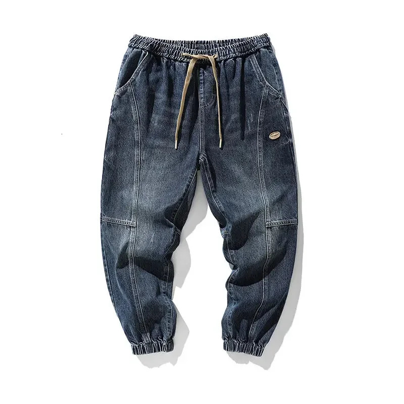 Black Trousers Torn Broken Loose Ripped Baggy Jeans for Men with Holes Man Cowboy Pants Kpop y Korean Style ner Denim 241218