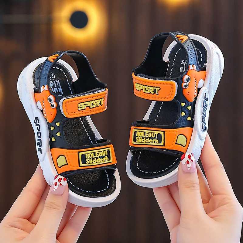 Sneakers Trendy Cute Cartoon Open Toe Sandals For Boys Breathable Lightweight Wear-resistant Sandals For All Seasons H241221