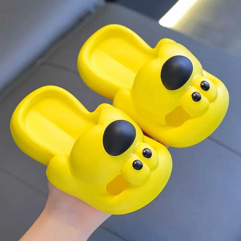 Slipper Cartoon puppy Childrens Slippers Baby Indoor Flip-Flops Boys and Girls Cute Bathroom Non-slip Sense of Cloud Sandals H241217