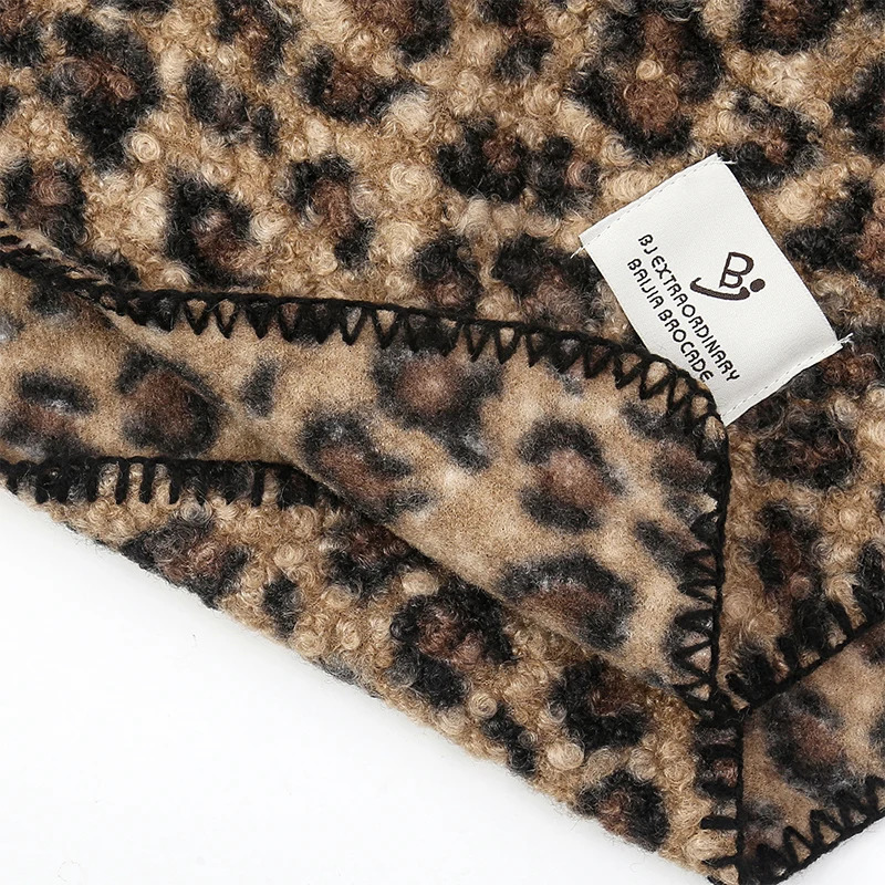 Winer Warm Cashmere Scarf for Women Fashion Leopard Thick Blanket Pashmina Shawl Wrap Female Bufanda Echarpe Foulard 241220
