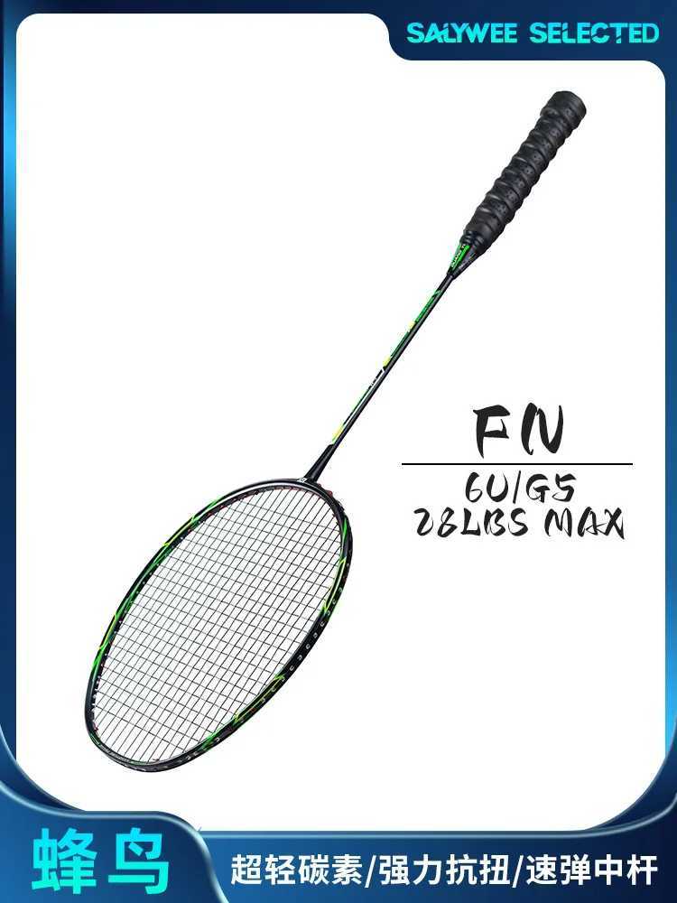 Osber 6U badminton racket ultra light original carbon fiber adult professional training single and double racketW241221