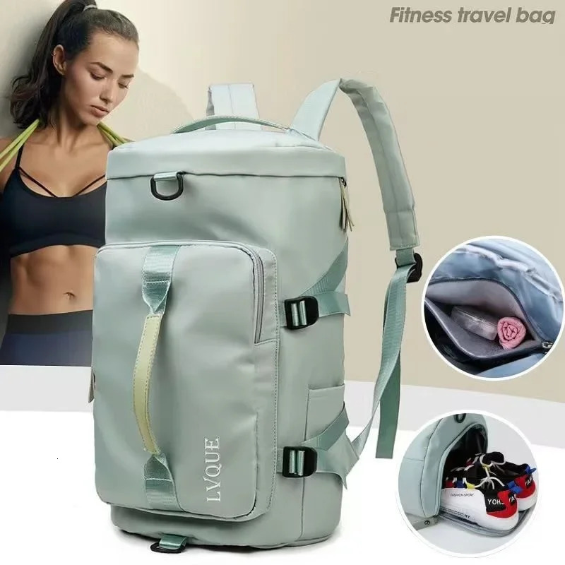 Large capacity backpack travel sports and fitness bag womens yoga bag multifunctional cross body anti sailor carrying bag 241220