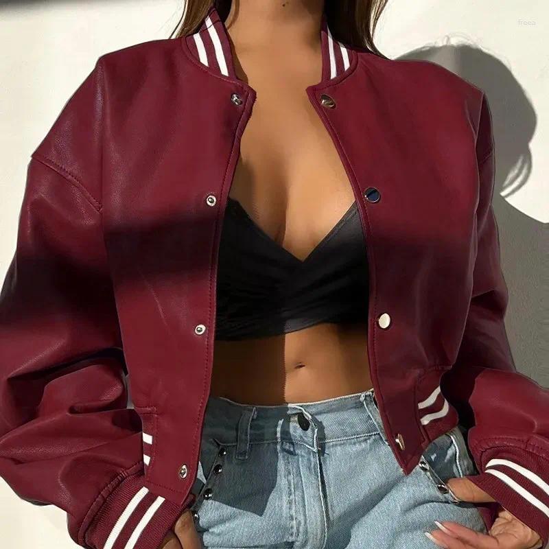 Women's Jackets Elegant And Handsome Women Coat 2025 Autumn/Winter Long Sleeve Royal Sister Wind Motorcycle Fashion PU Leather Jacket Small