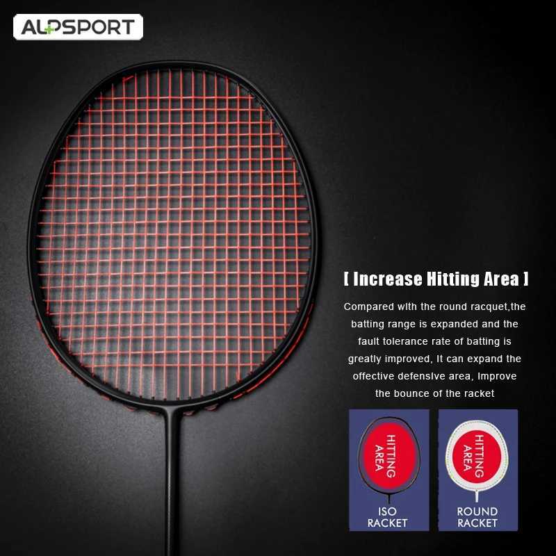 Alpsport XHP 2 pieces/batch 6U 72g Ultralight G4 T800 original all carbon fiber 22-30lbs professional badminton rackW241221