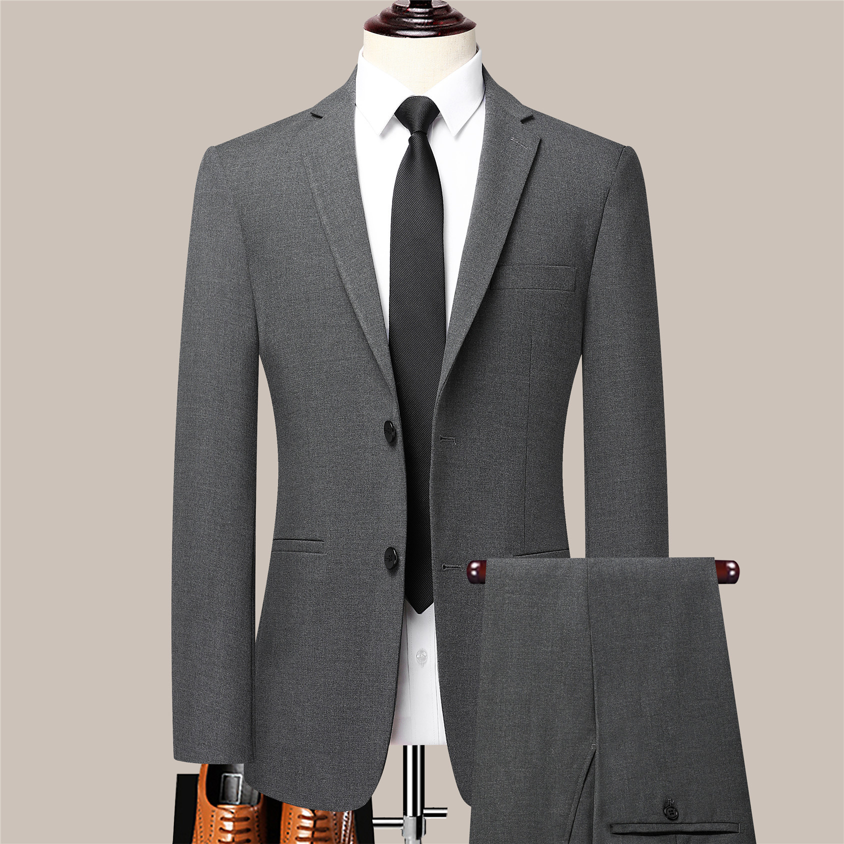 P12212024 Spring and Autumn Men's Suit Wool Business Suit Wedding Suit