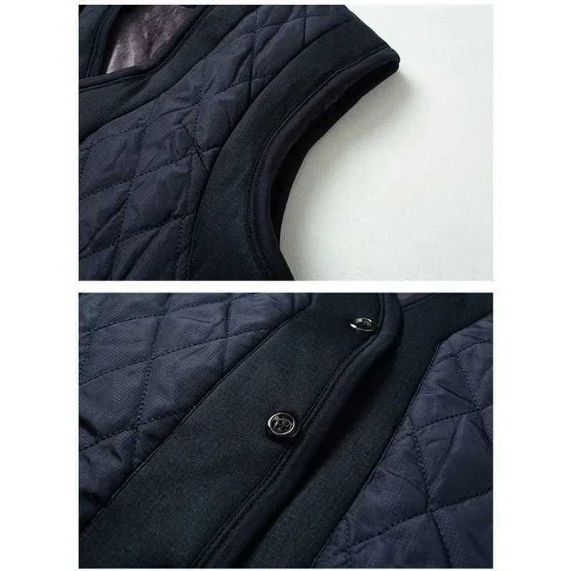Fleece Warm Vest Coats Men Thick Lightweight Padded Lamb Warm Plus Velvet Sleeveless Jackets Buttons Thermal Fashion JacketsXJ241221