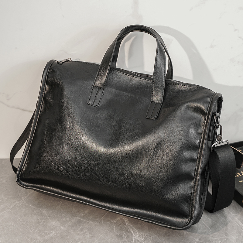 Casual Business Men's Handbag Fashion High Capacity Briefcase With Shoulder Strap Men Crossdoy Bags PU Leather Laptop Bag