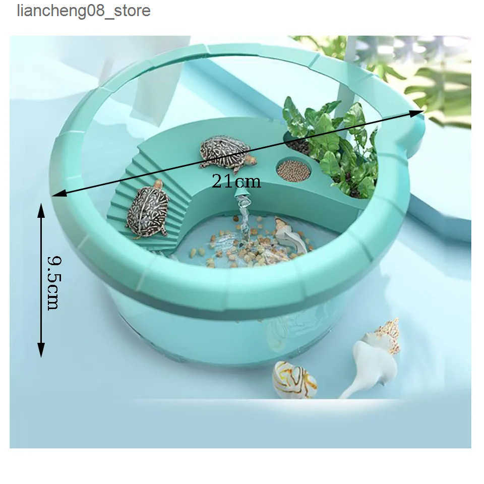 Other Pet Supplies A small aquarium with a turtle tank breeding box equipped with a drying platform and a climbing platform L240910