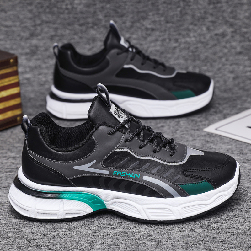 Thick Sole Mens Sneakers Fashion Man Shoe Versatile Vulcanized Shoe Lace Up Outdoor Running Shoes
