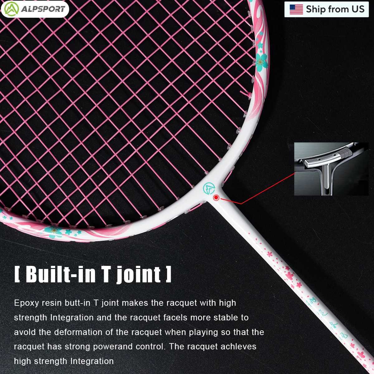 ALP TX 4U professional ultra light offensive badminton racket T800 carbon fiber imported carbon fiber original imported from the United StatesW241221