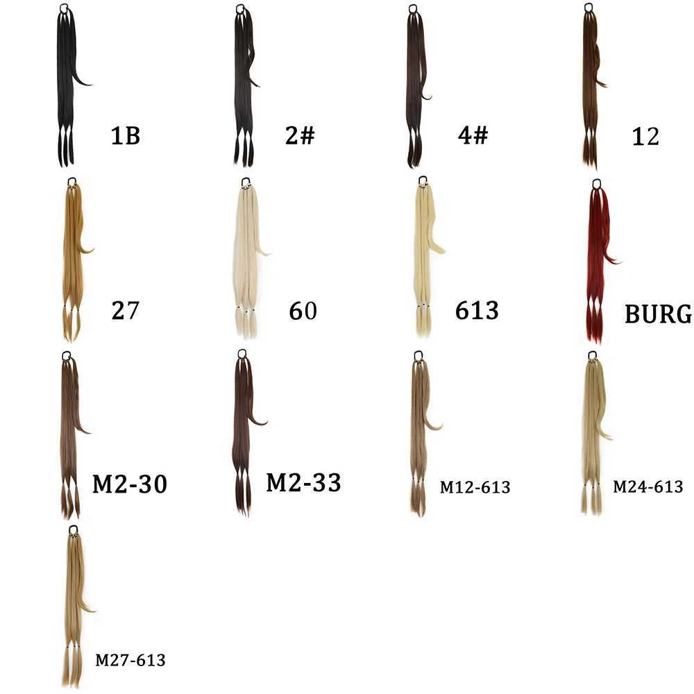 DIY Ponytail Extensions Synthetic Boxing Braids Ponytail Hair Rope For Women High Temperature Fiber Black Brown PonytailXJ241221