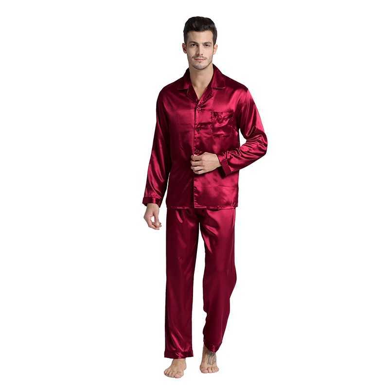 Tony and Candice Mens Dyed Silk Pajama Set Mens Pajamas Silk Pajamas Mens Sexy Modern Style Soft and Comfortable Satin Pajamas Mens Summer W241221