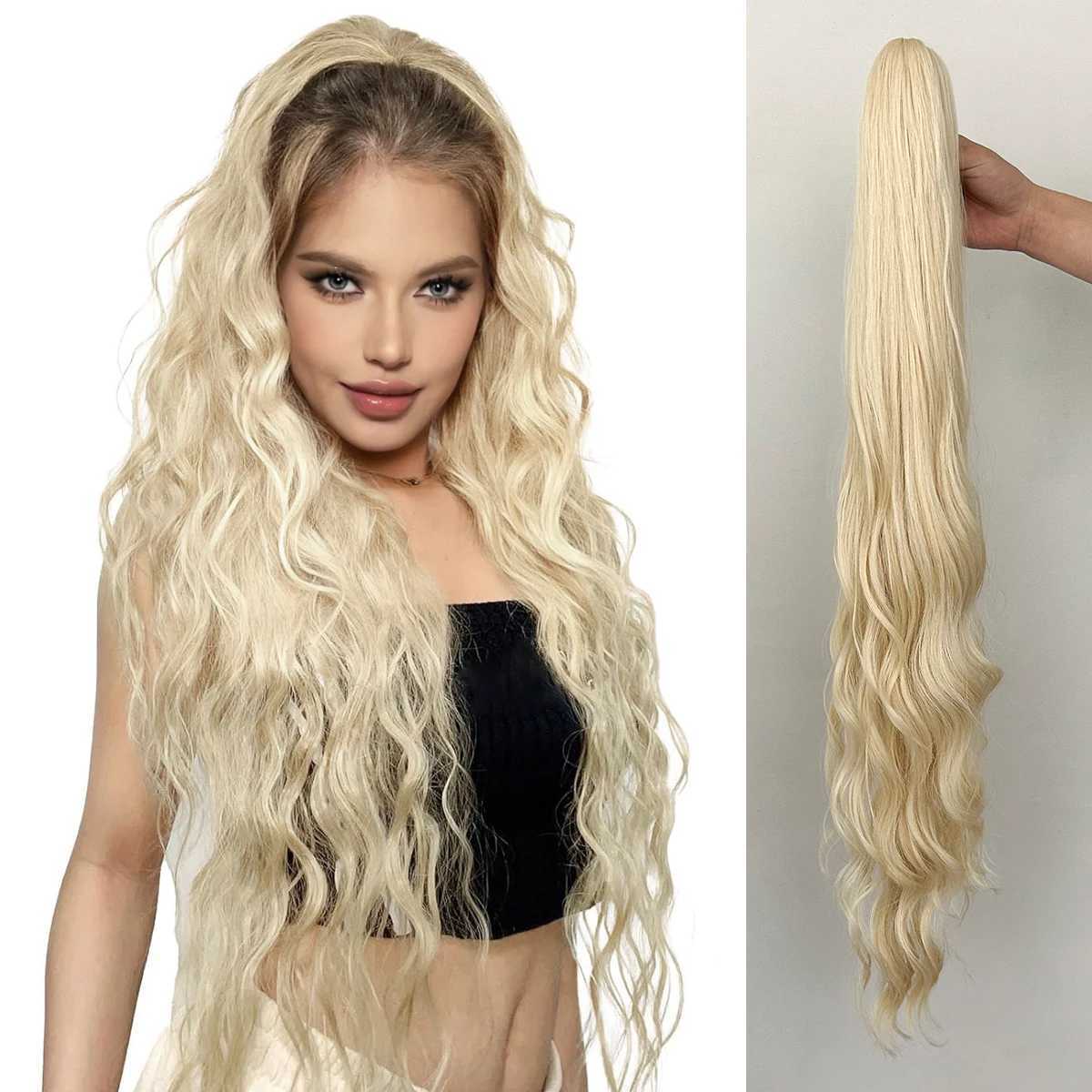 32 Claw Ponytail Extension Straight Hair Water Wave Clip In Hair Extensions Soft Natural Multi-Color Optio -Gift PreferenceXJ241221