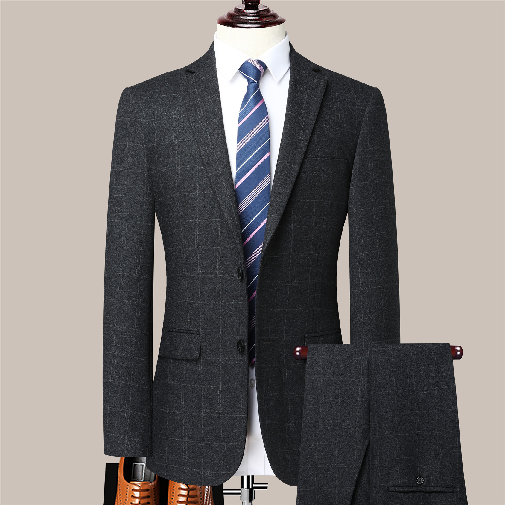 P12212024 Spring and Autumn Men's Suit Wool Business Suit Wedding Suit