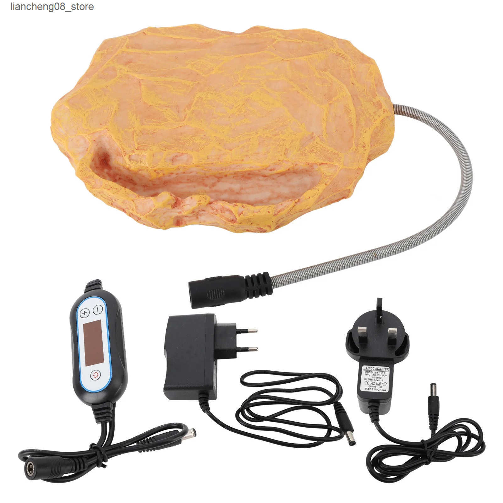 Other Pet Supplies Reptile Heating Rock 12V 5w Temperature Controlled Heating Rock Heater Easy To Clean Waterproof Environmental Resin for Turtle L240