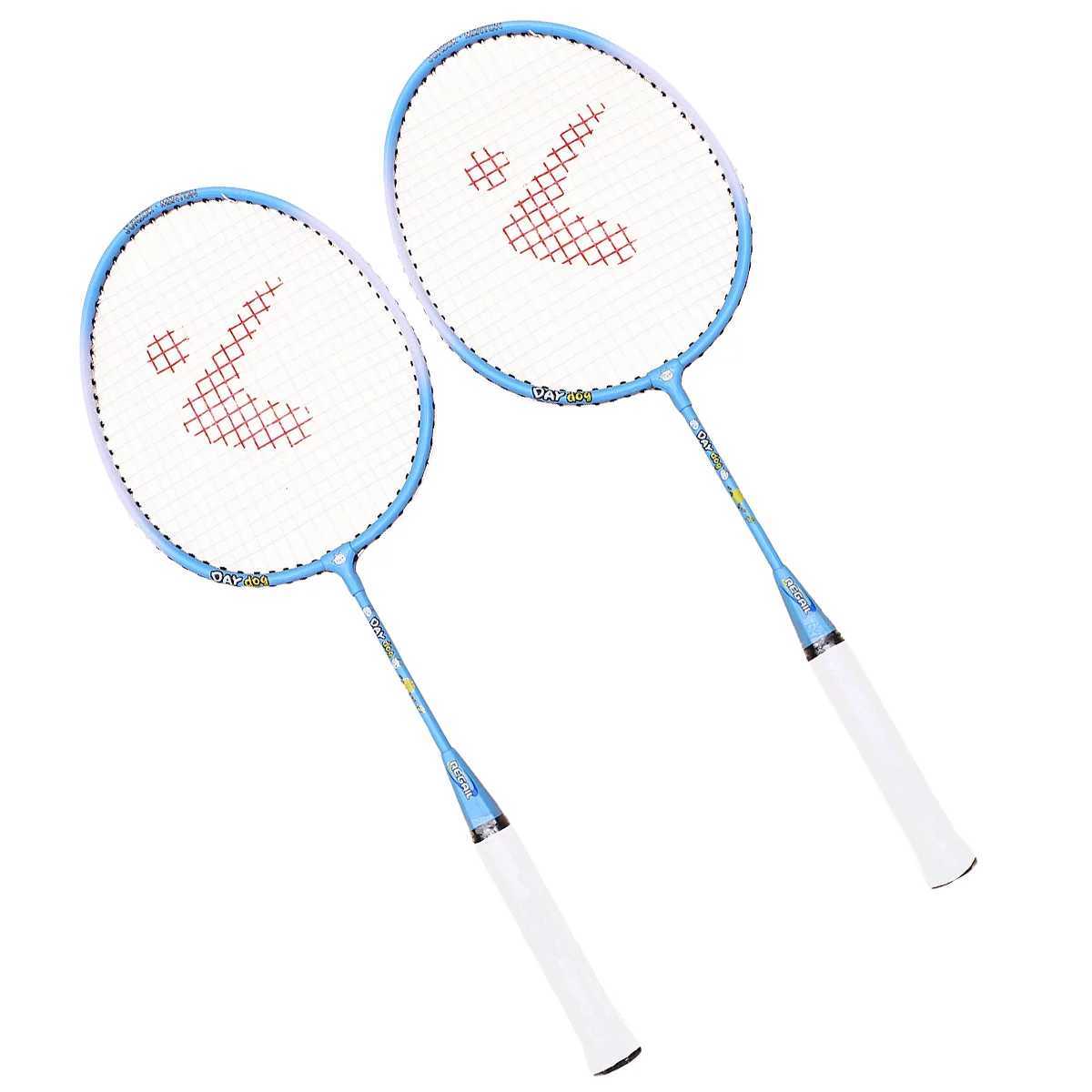 Aluminum alloy badminton racket outdoor sports training set for children cartoon childrenW241221