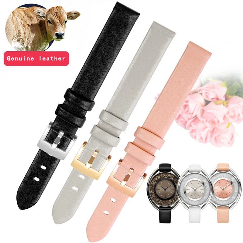 Genuine leather strap For 5158517/5158544/5158972 WatchAccessories Fashion bracelet 12mm Small Size Watch strap female 241220