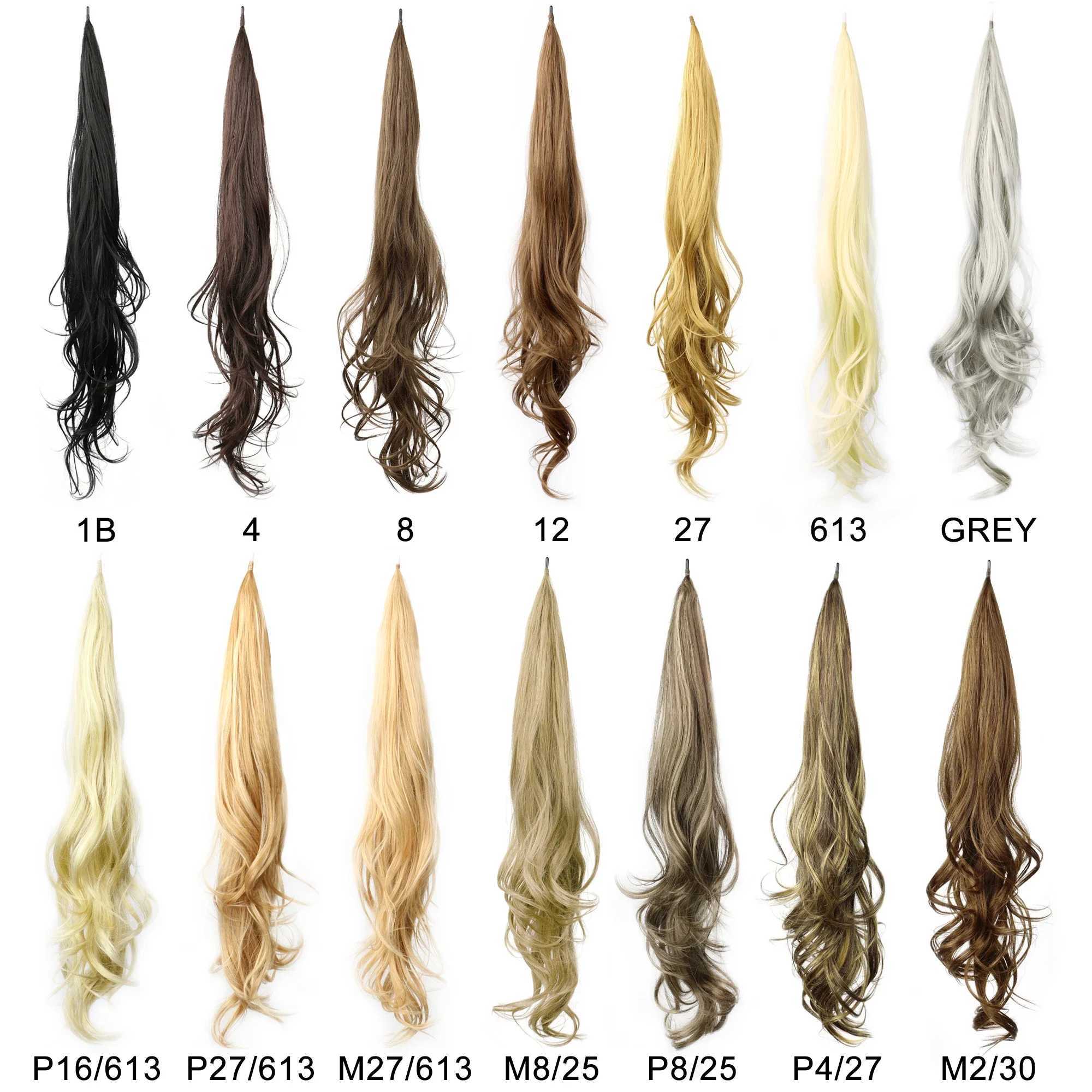 32Fake Ponytail Hair Extension Long Pony Tail Hair for Women Flexible Wrap Around Ponytail Natural Synthetic Horse Tail HairXJ241221