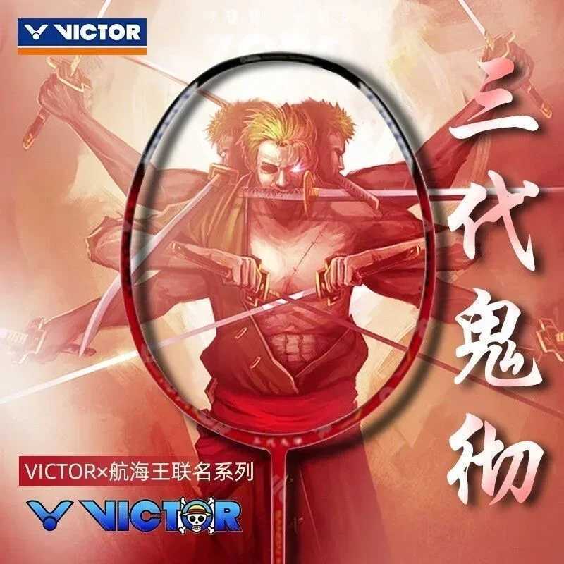 Victor One Piece and Enma/Wado Ichimonji/Fourth Generation Guiteru attacking badminton racketW241221
