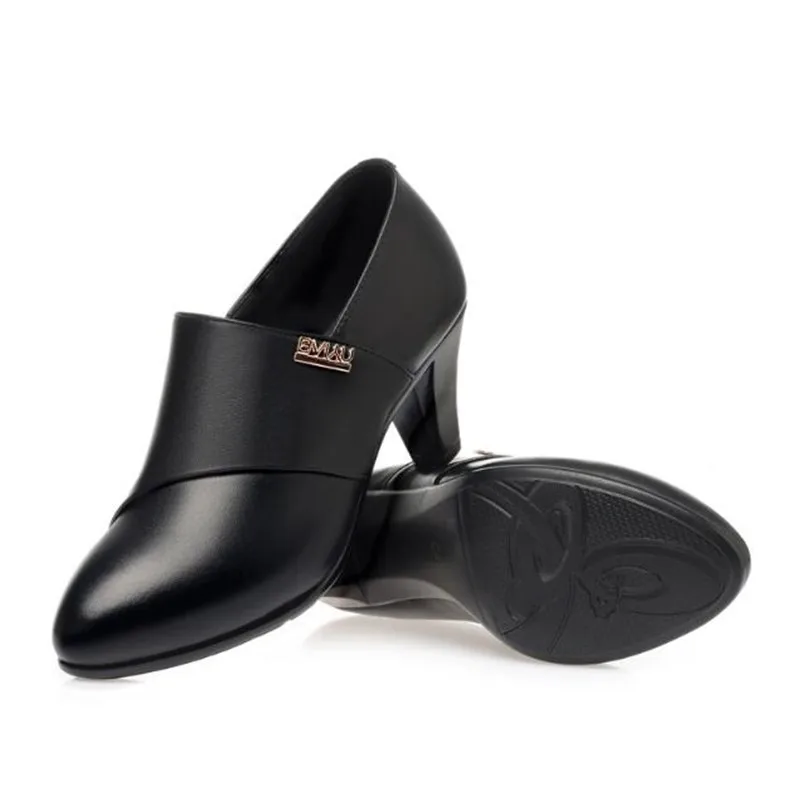 AIYUQI Fashion Shoes Women Autumn Genuine Leather Female Office Shoes High Heels Shoes For Women