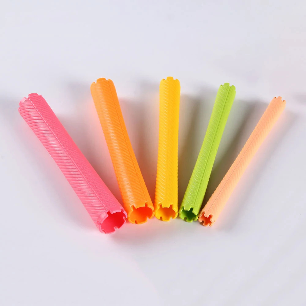 18pcs/set Extra Long Hair Rollers with Rubber Bands Cold Perm Rods Hair Root Curler Bars Clip Curling Hairdressing Supplies 1546 241220
