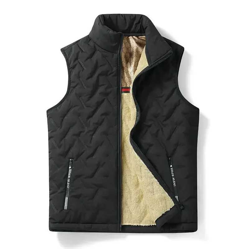 Cashmere Mens Vest Windproof Lambswool Graphene Heat Gathering Sleeveless Jacket Coat Men Versatile Outdoors Thicken WaistcoatXJ241221