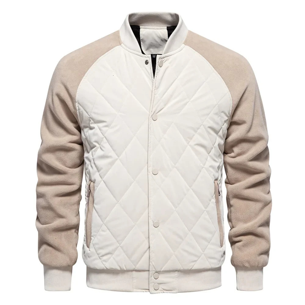 Autumn High Quality Mens Jacket Korean Fashion Male Stand Collar Color Splicing Youth Slim Fit Baseball Coats Men Clothing 241216
