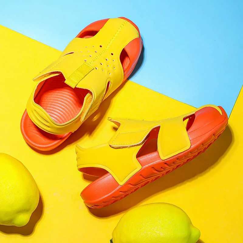 Sneakers Classic Baby Boys Sandals Summer Children Girls Beach Sandals Breathable Candy Colored Sports Sandals Preschool Baby Shoes Size 22-33 H241221