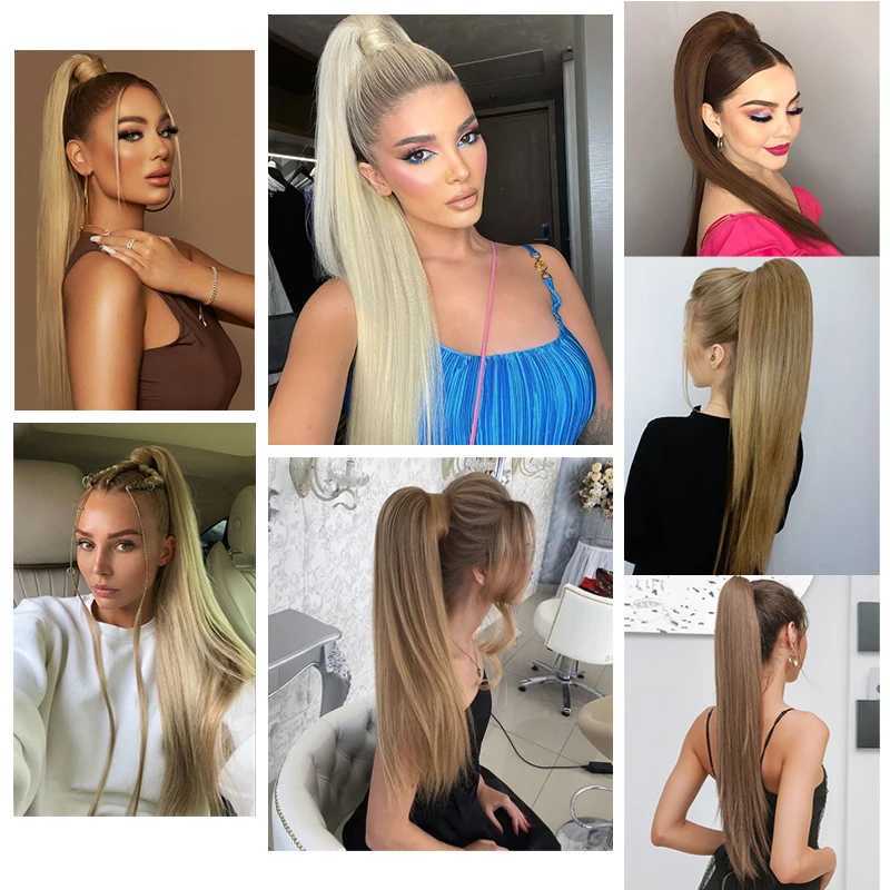 Synthetic Ponytail Extension Pony Tail With Hair Tie Long Yaki Straight Braiding Hair Ponytail DIY Braided For Women Daily LifeXJ241221