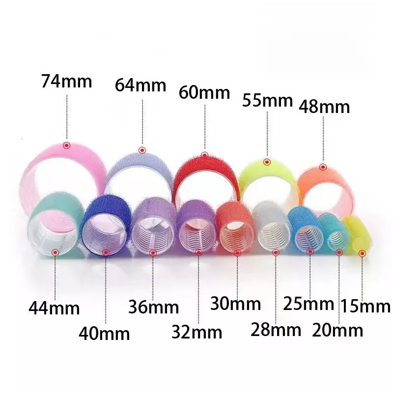 6Pcs/lot Multiple sizes Hairdressing Home Use DIY Magic Large Self-Adhesive Hair Rollers Styling Roller Roll Curler Beauty Tool 241220