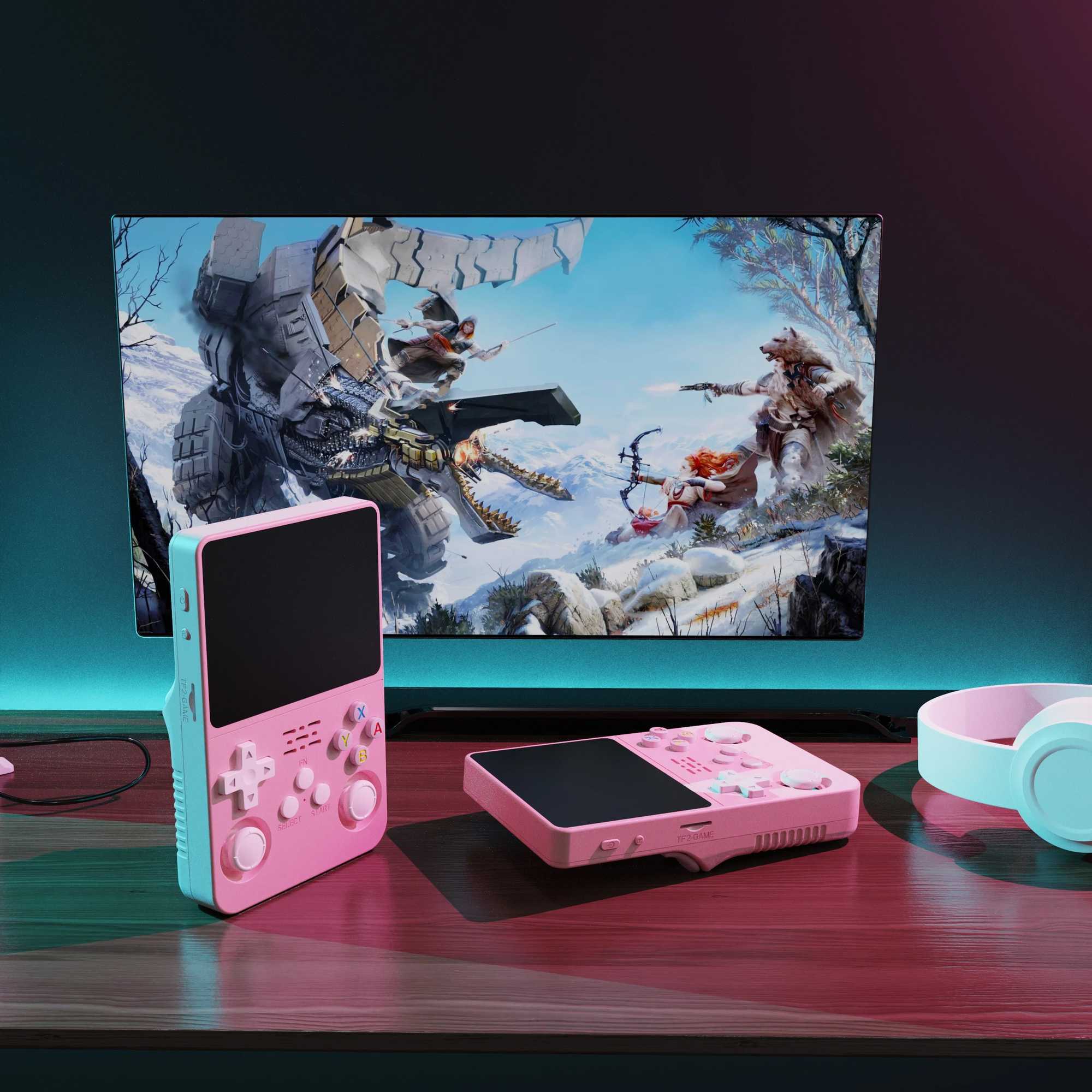R36S Retro Handheld Video Game Console Linux System 3.5-inch IPS Sn Mini Portable Handheld Video Player 64GB 15000 Games Z241219