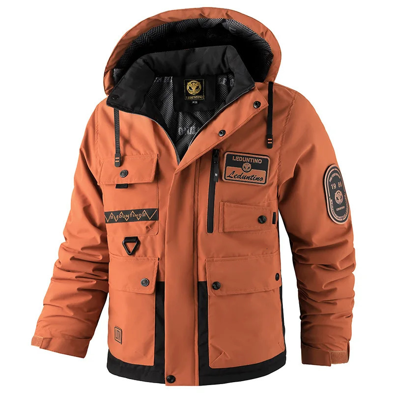 Latest Mens Thickened Parka Coat Outdoor Warm Cottonpadded Jacket Winter Plus Size Hooded Waterproof Fashion 241217