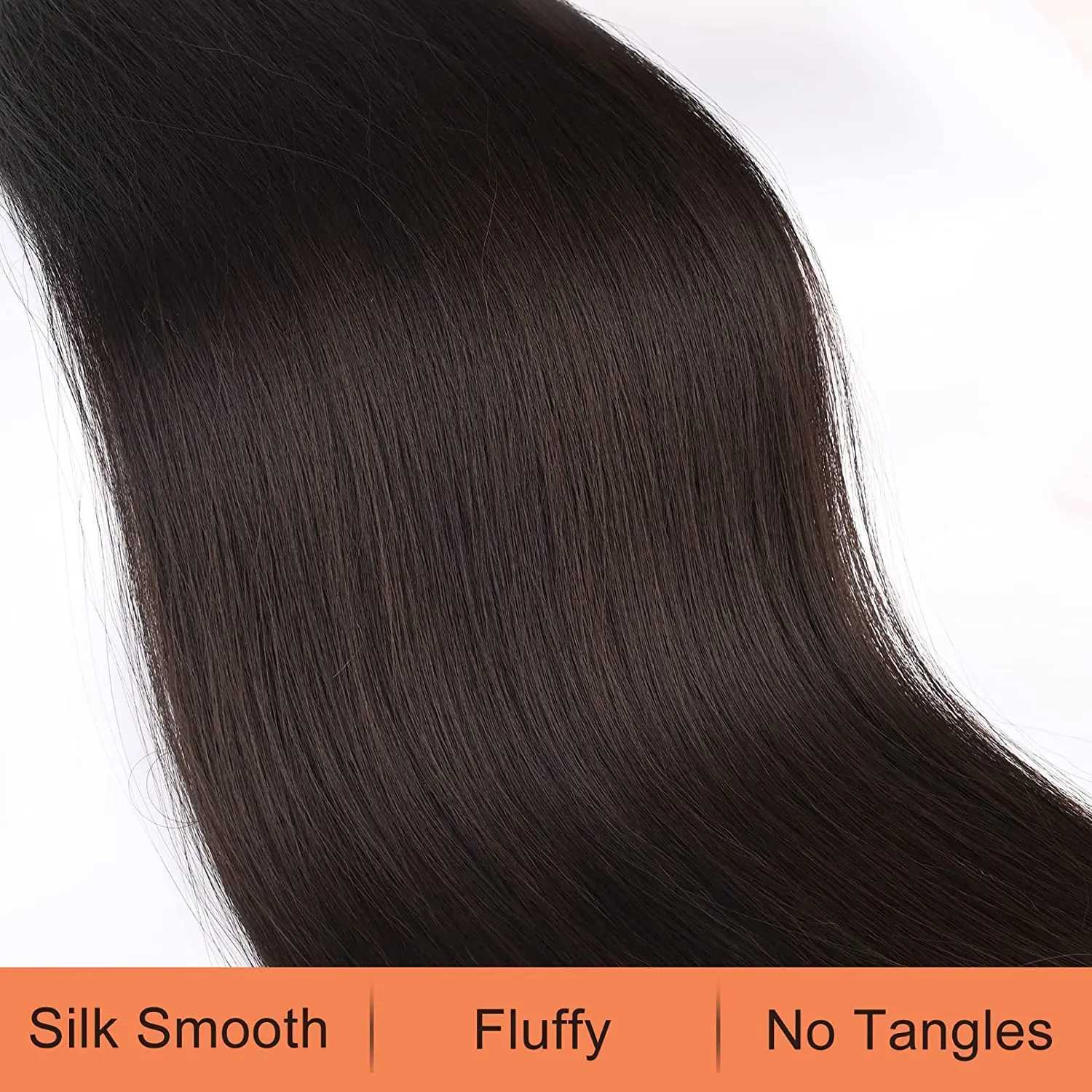 Long Straight Synthetic Hair Claw Ponytail False Hair on Claw Clip Tail House Ponytail Tail Hair 22 LiHuiXJ241221